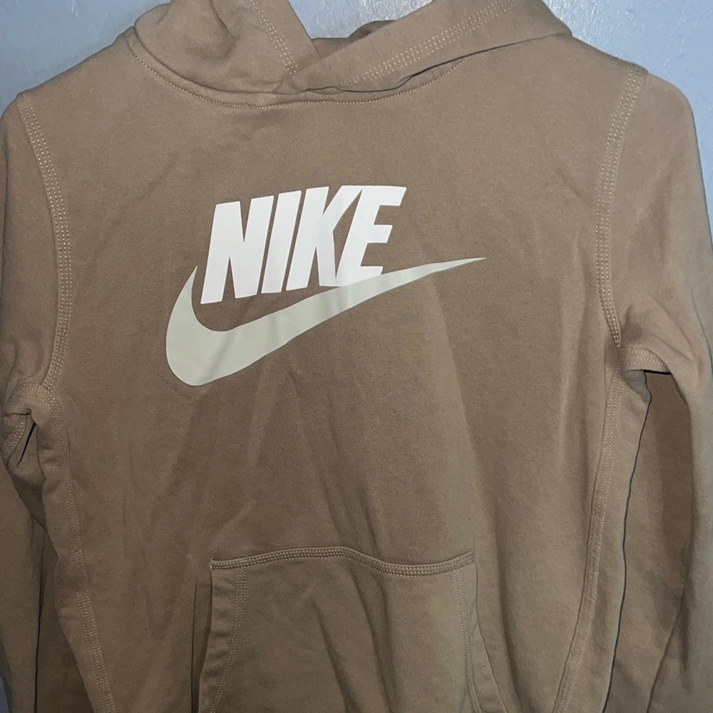 Nike Brown Hoodie with White Logo